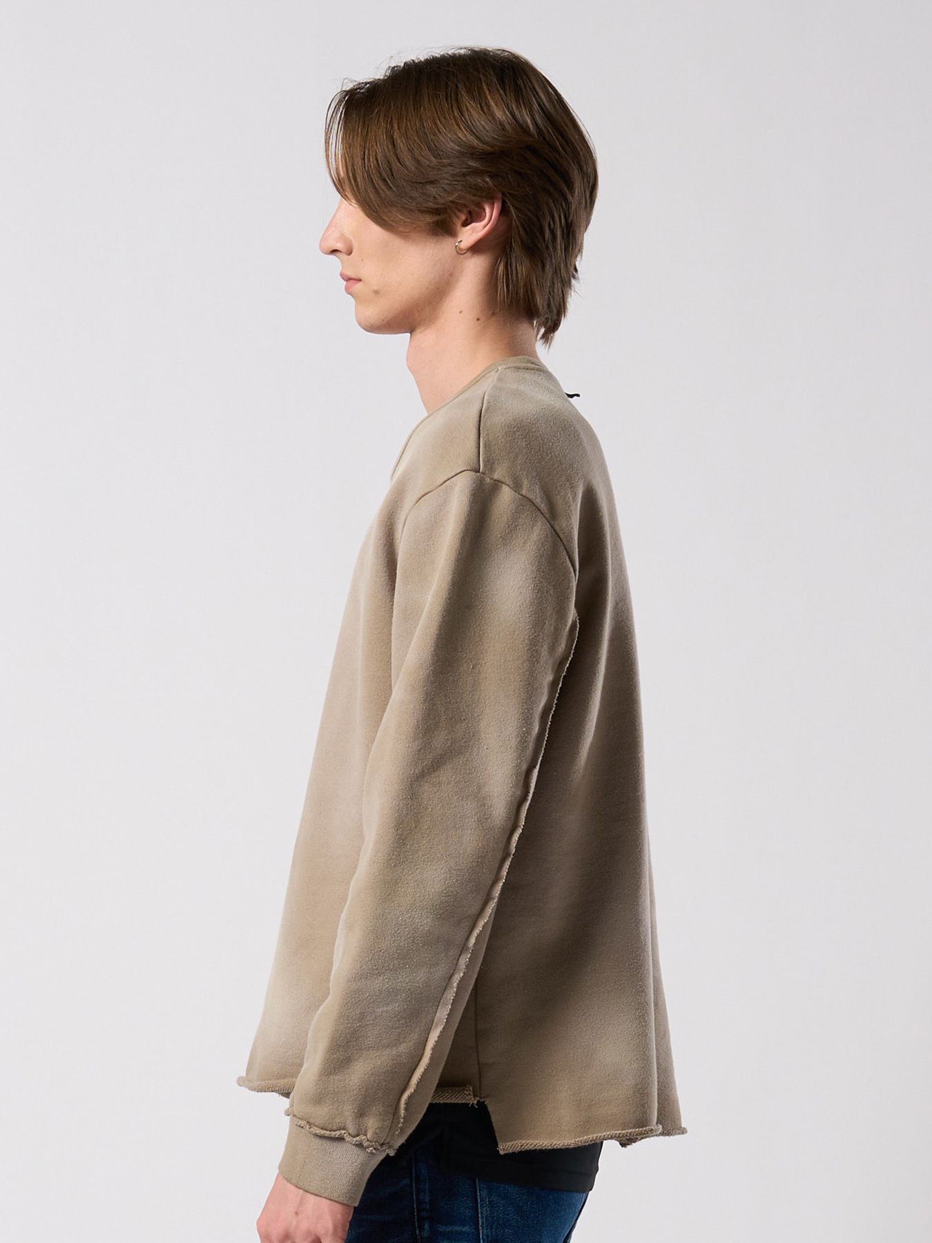 【予約品 4月19日(日) 18時締切】fade cut-off sweatshirt / フェード カットオフ スウェットシャツ / フェードベージュ