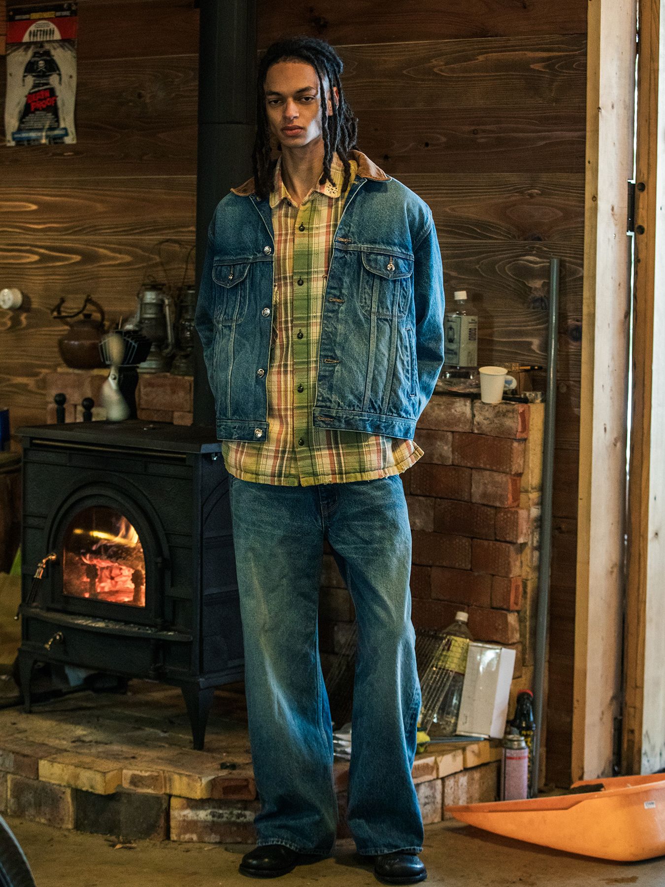 【予約品 3月9日(月) 18:00 締切】VIN/DEN/JK USED/BASIC / USED加工 ヴィンテージ デニム ジャケット / ブルー