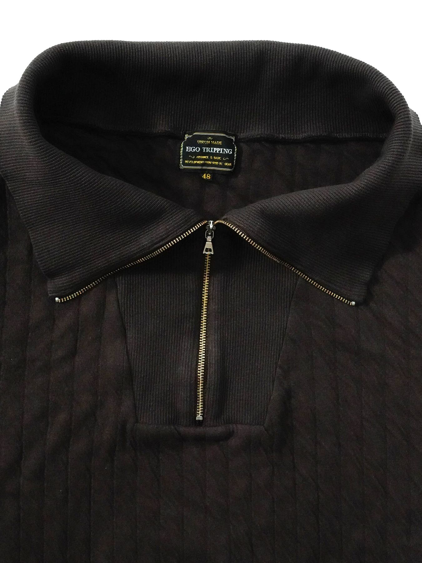 【予約品】 LAYERWARM / ZIPポロ / ダークブラウン