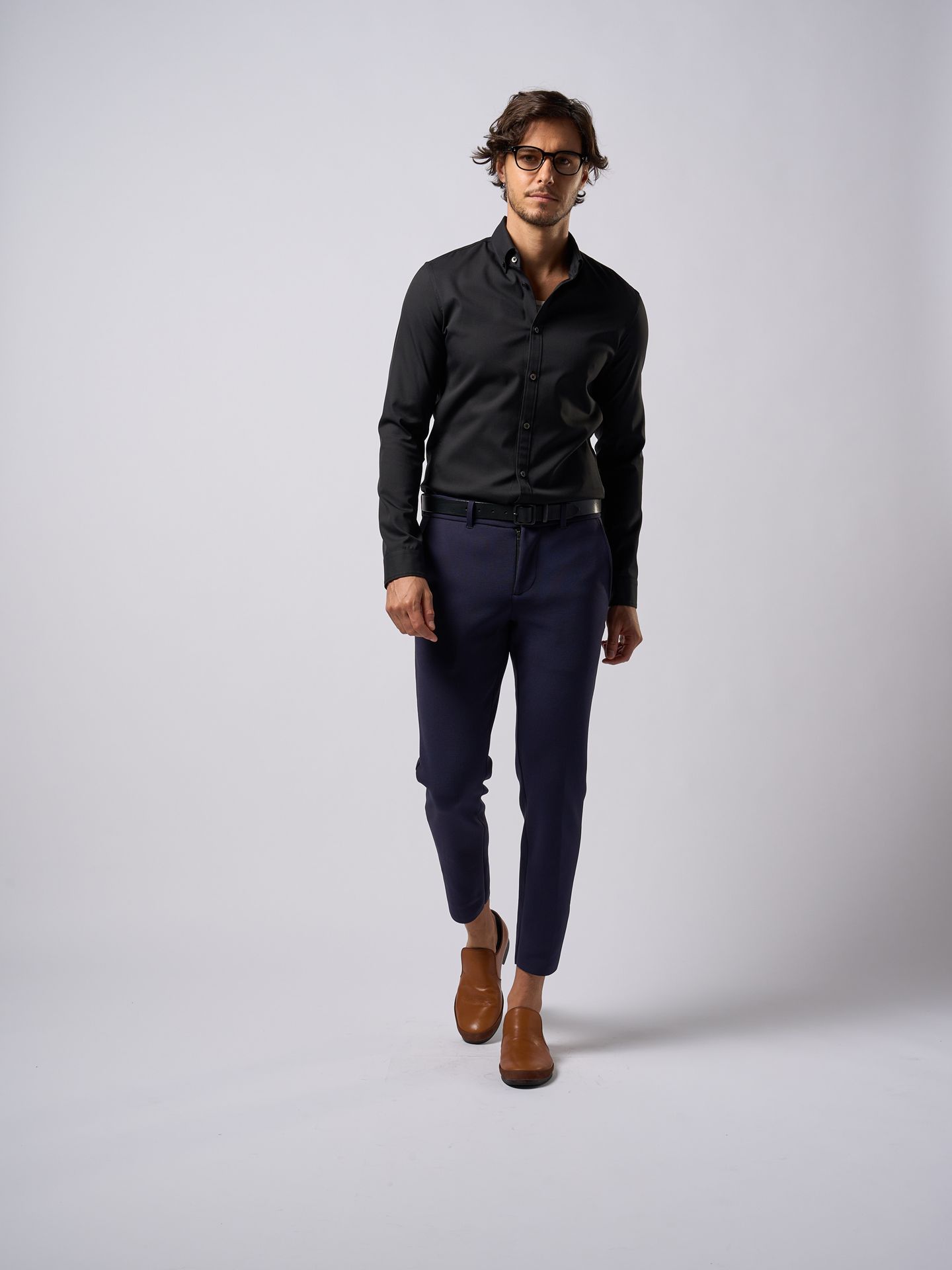 【予約品9月19日 10時締め】 function knit easy slacks  / スラックス / ネイビー