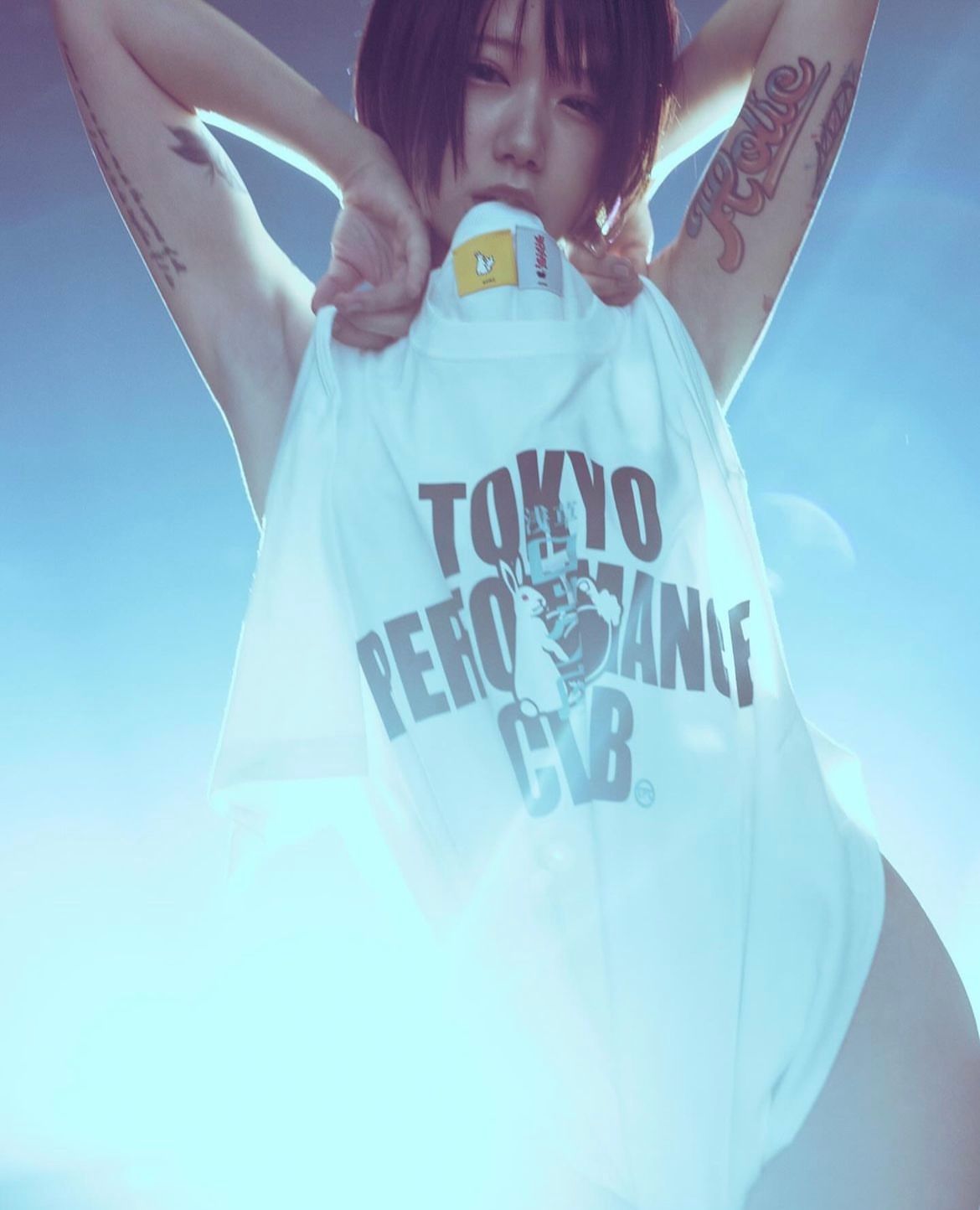 TPC×FR2×浅草ロック座ⒶRT-TS-01 フロントにプリント TPC t-shirts  ホワイト[TPC］店頭販売