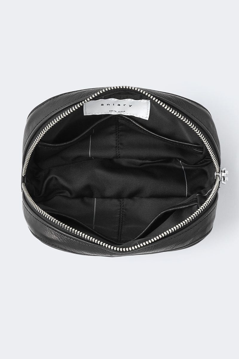 Mサイズ マルチケース Reality Leather / Black 【aniary】