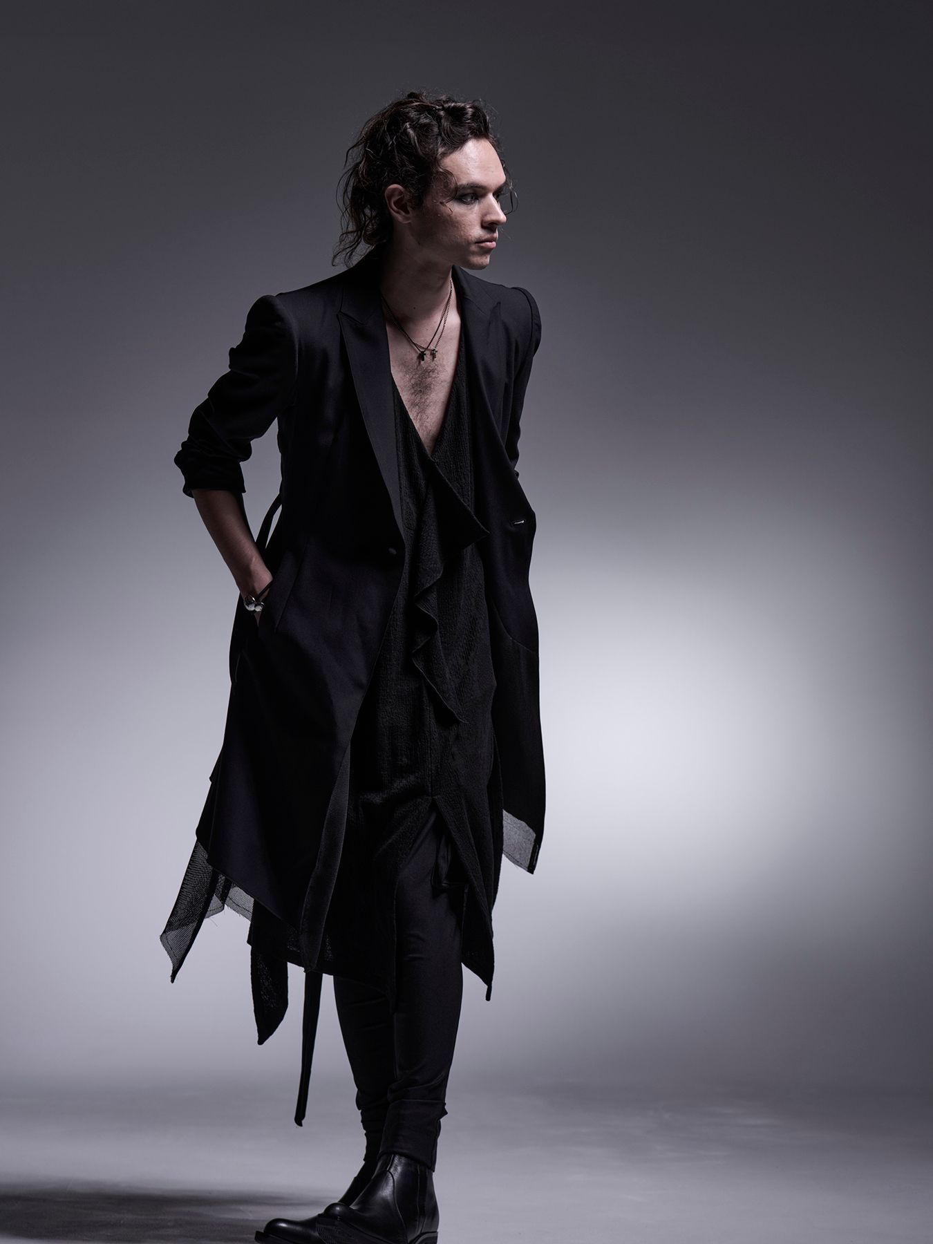 【予約品 7月13日(日) 締切】Long Flare Jacket / ロングフレアジャケット / ブラック