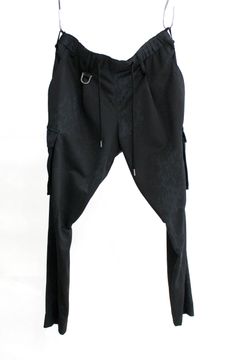 《予約品》 CargoPants CrossDotEcoPetJersey カーゴパンツ / Black×BlackPrint 【THE ONENESS】 7月入荷予定