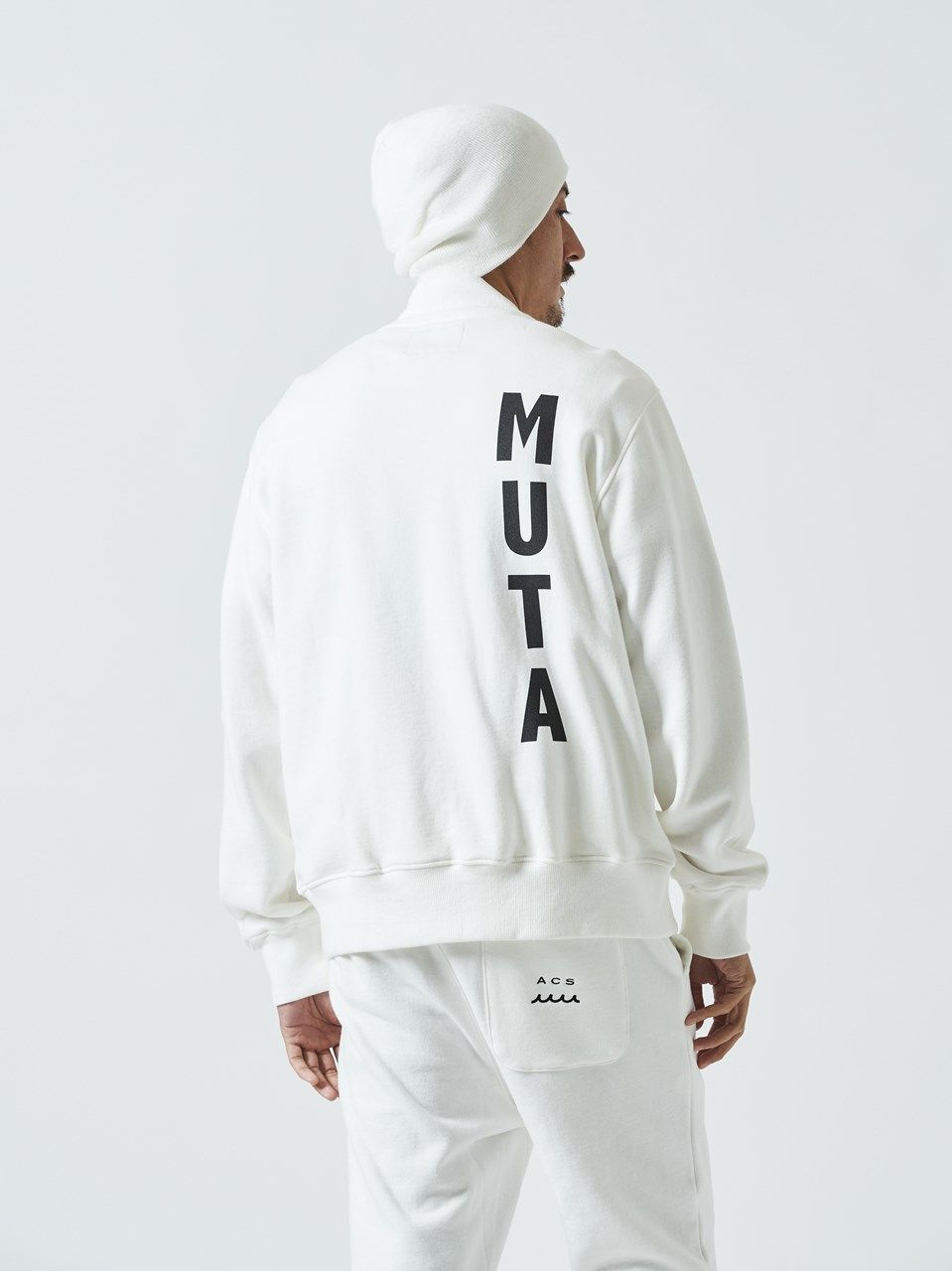 (予約品) muta Sweat MA-1 / MA-1ジャケット / ホワイト 【Acanthus×muta】 10月上旬頃入荷予定