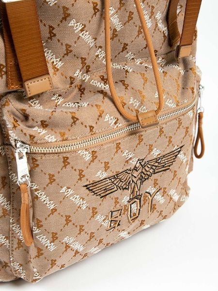 DOUBLE BUCKLE JACQUARD BACKPACK/ リュック / ブラウン
