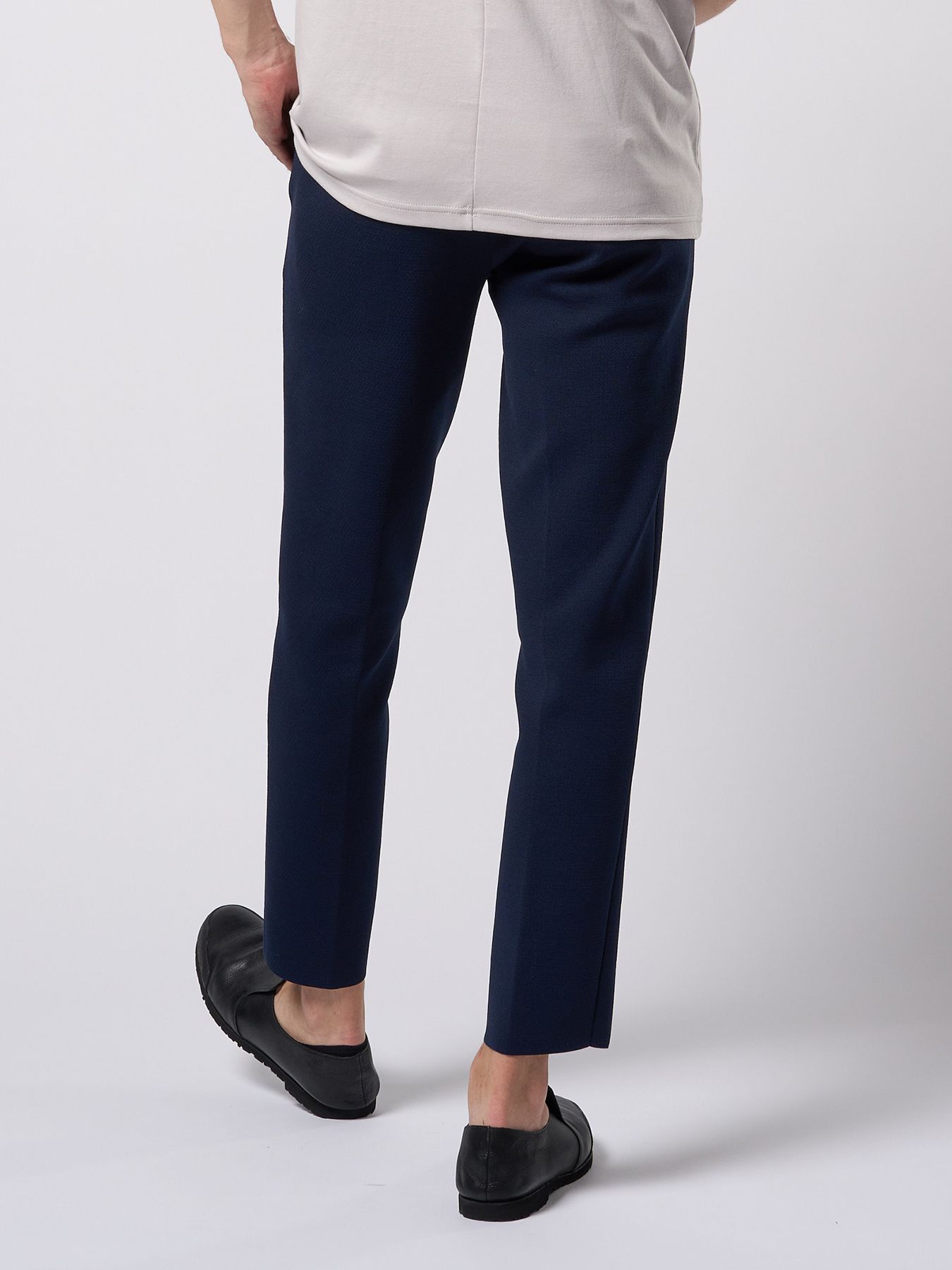 【予約品 9月23日(火) 締切】function knit easy slacks (jacquard check) / ファンクションニットイージースラックス (ジャガードチェック) / ネイビーチェック