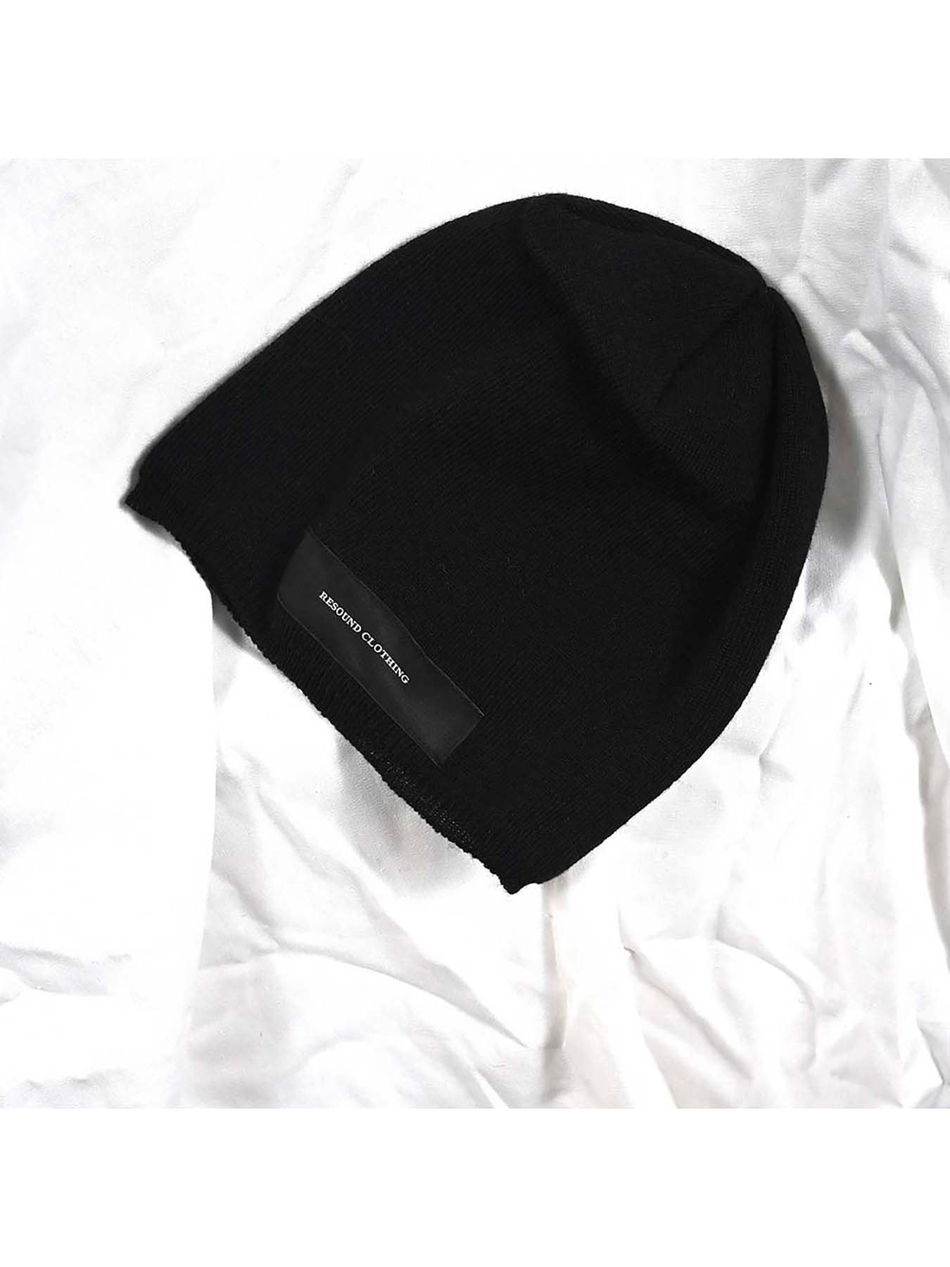 【予約品 8月31日(日) 締切】WOOL KNIT CAP / ウール ニットキャップ / ブラック タグ