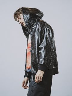 シンセティックレザーフーデッドBLZ / ブラックパターン