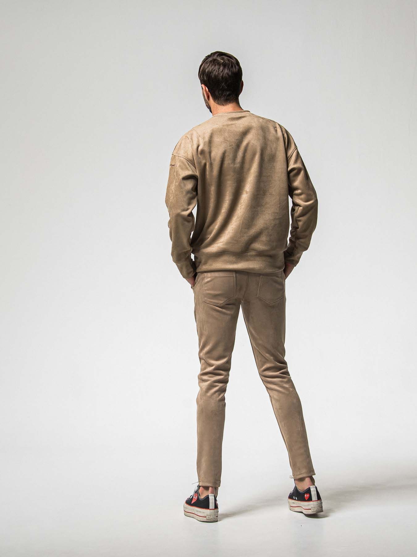 【予約品 8月31日(日) 締切】CHRIS EASY SUEDE TUCK PANTS / クリス イージー スウェードタックパンツ / ブラウン