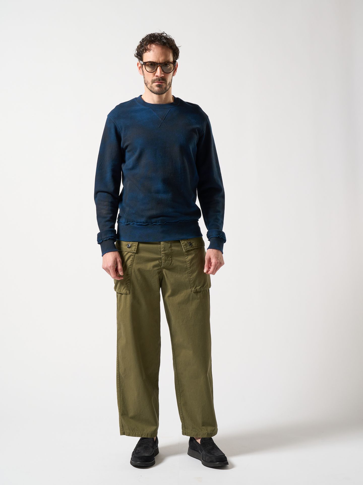 【予約品】 coating sweat / スウェット / デイリーネイビー