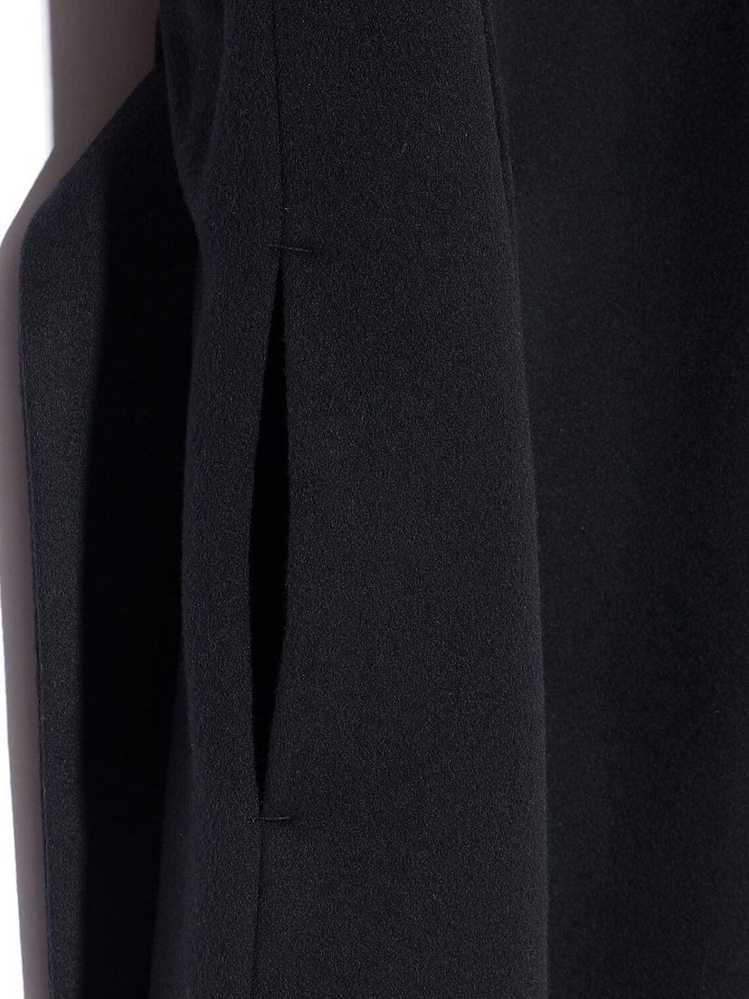 Beaver Wool High collar Wrap Maxi Coat / ブラック 【ys Yuji SUGENO】