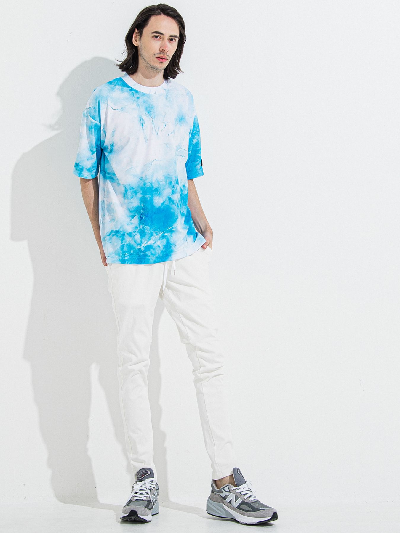 DENIM JERSEY CHRIS EASY TUCK PT / デニムジャージクリスイージータックパンツ / ホワイト