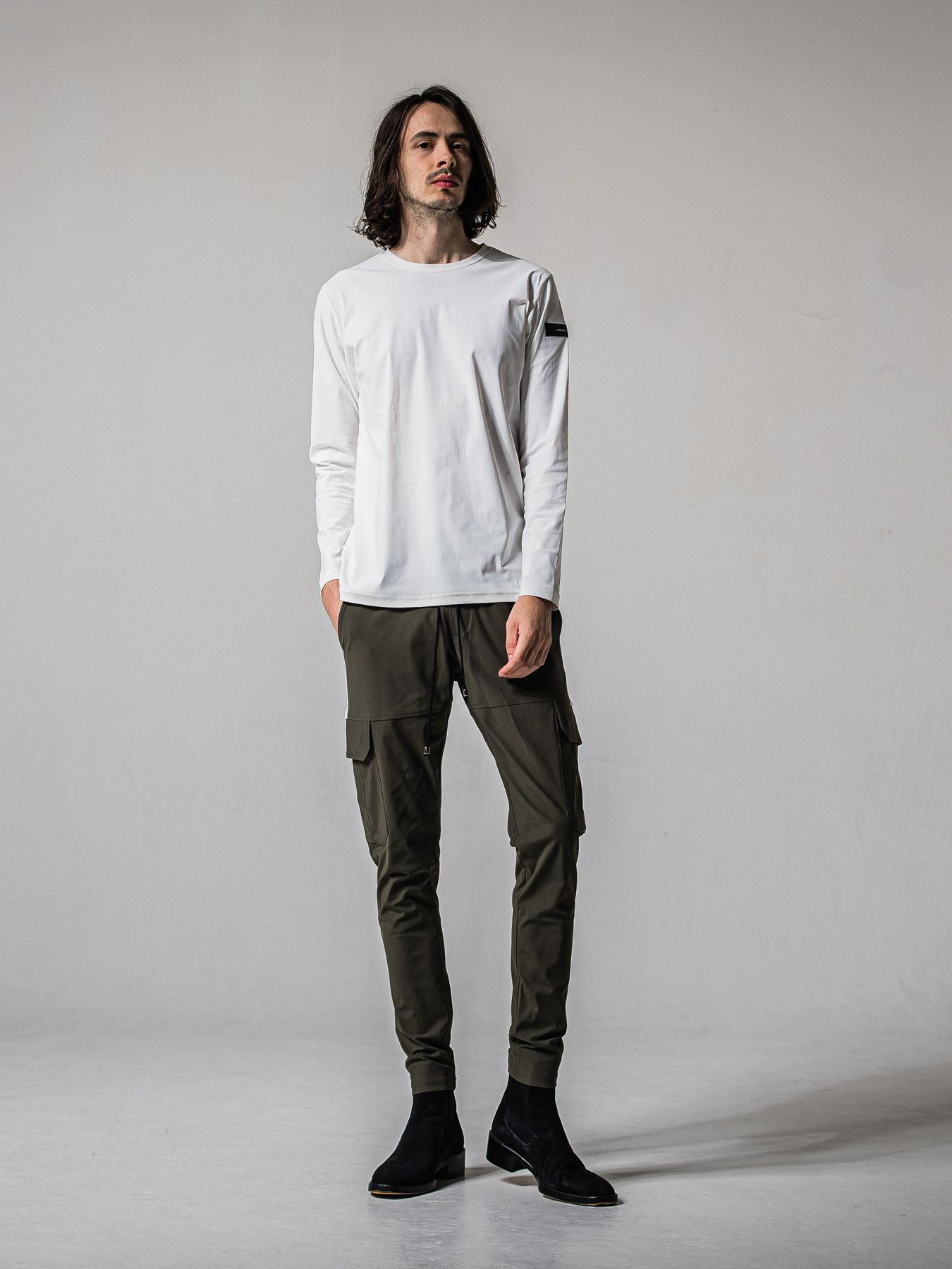 【予約品 11月16日(日) 締切】NYLON LONGSLEEVE TEE / ナイロン ロングスリーブTシャツ / ホワイト