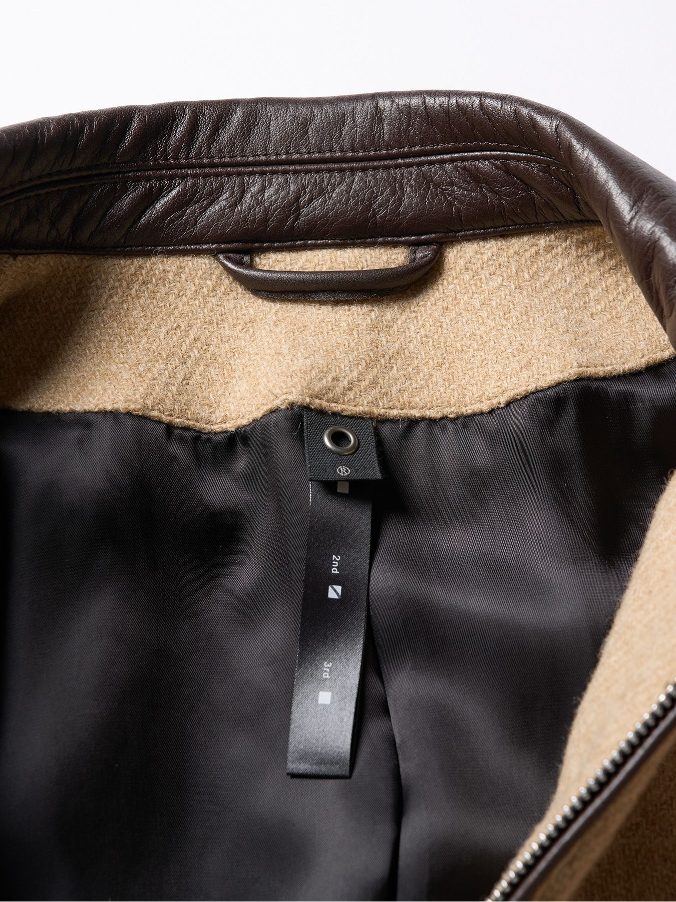 【予約品 】classical tweed zip blouson / クラシックツイード ジップブルゾン / ベージュ