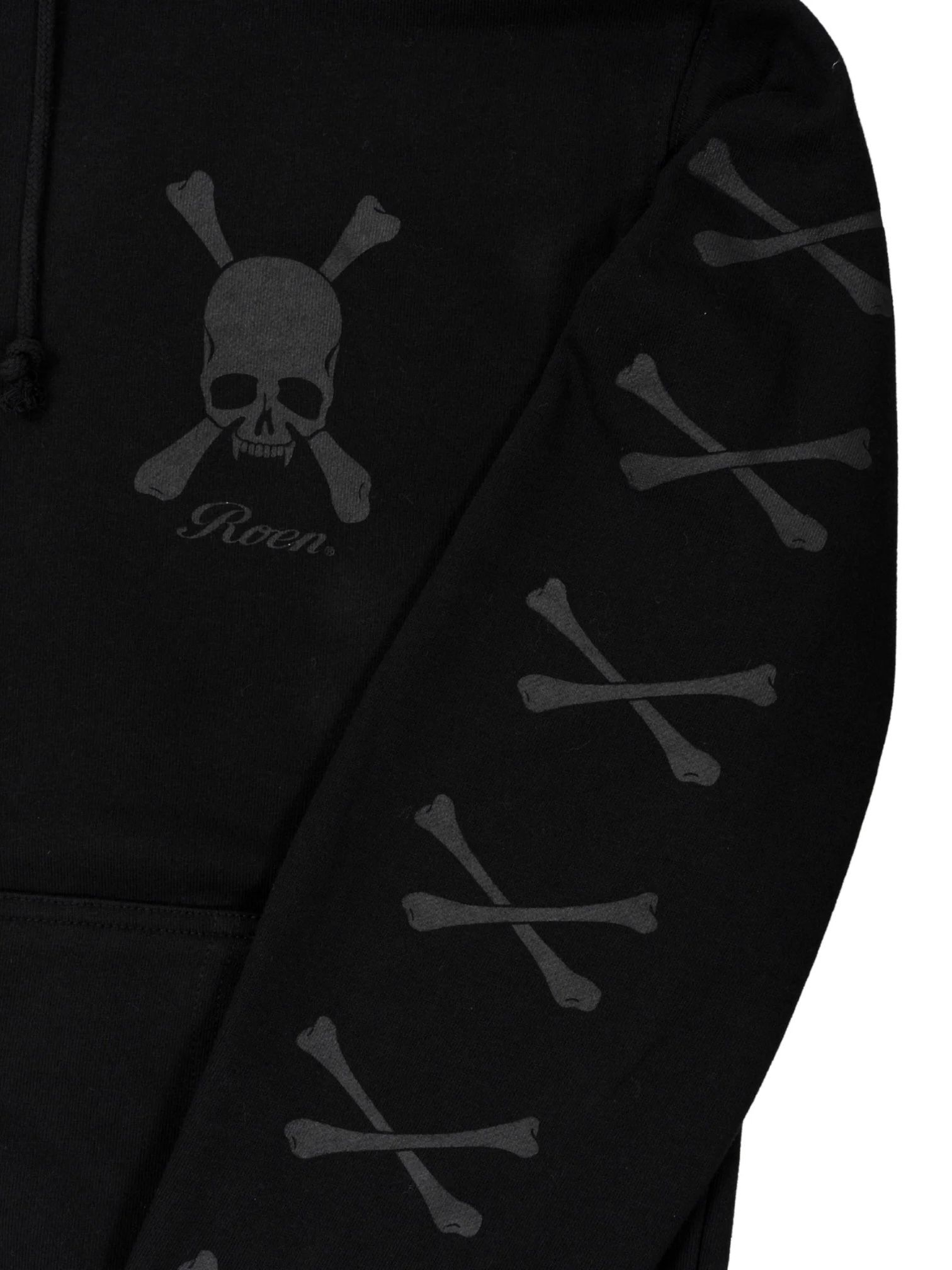 WILD BORN  PK / 長袖ジップパーカー / ブラック 【Roen】