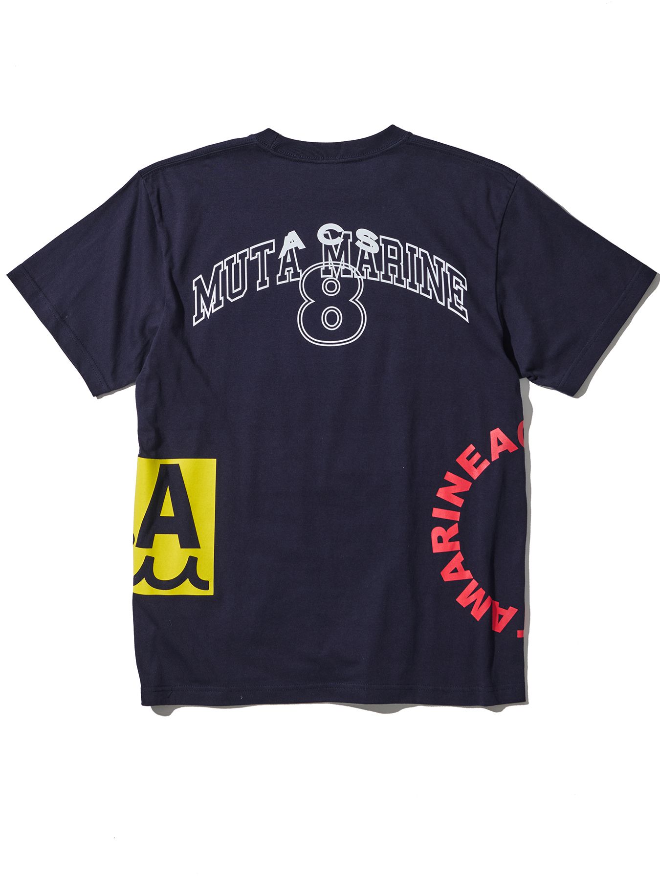 【予約品 10月9日(木) 締切】muta Test Print Tee / Tシャツ / ネイビー【Acanthus × muta MARINE】