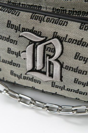 CHAIN DESIGN SHOULDER BAG / グレー 【BOY LONDON】