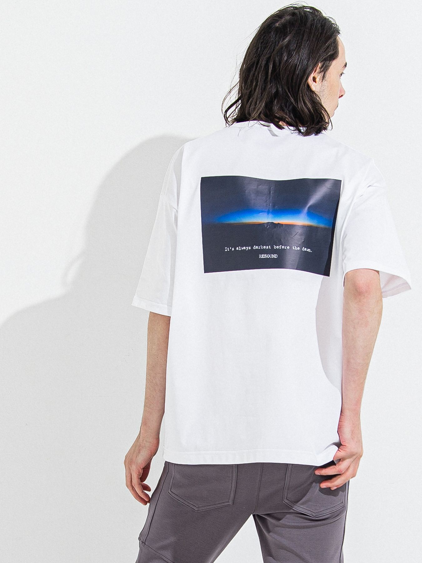 【予約品 】YOAKE PHOTO OVER TEE /  フォトオーバーサイズTシャツ / ホワイト