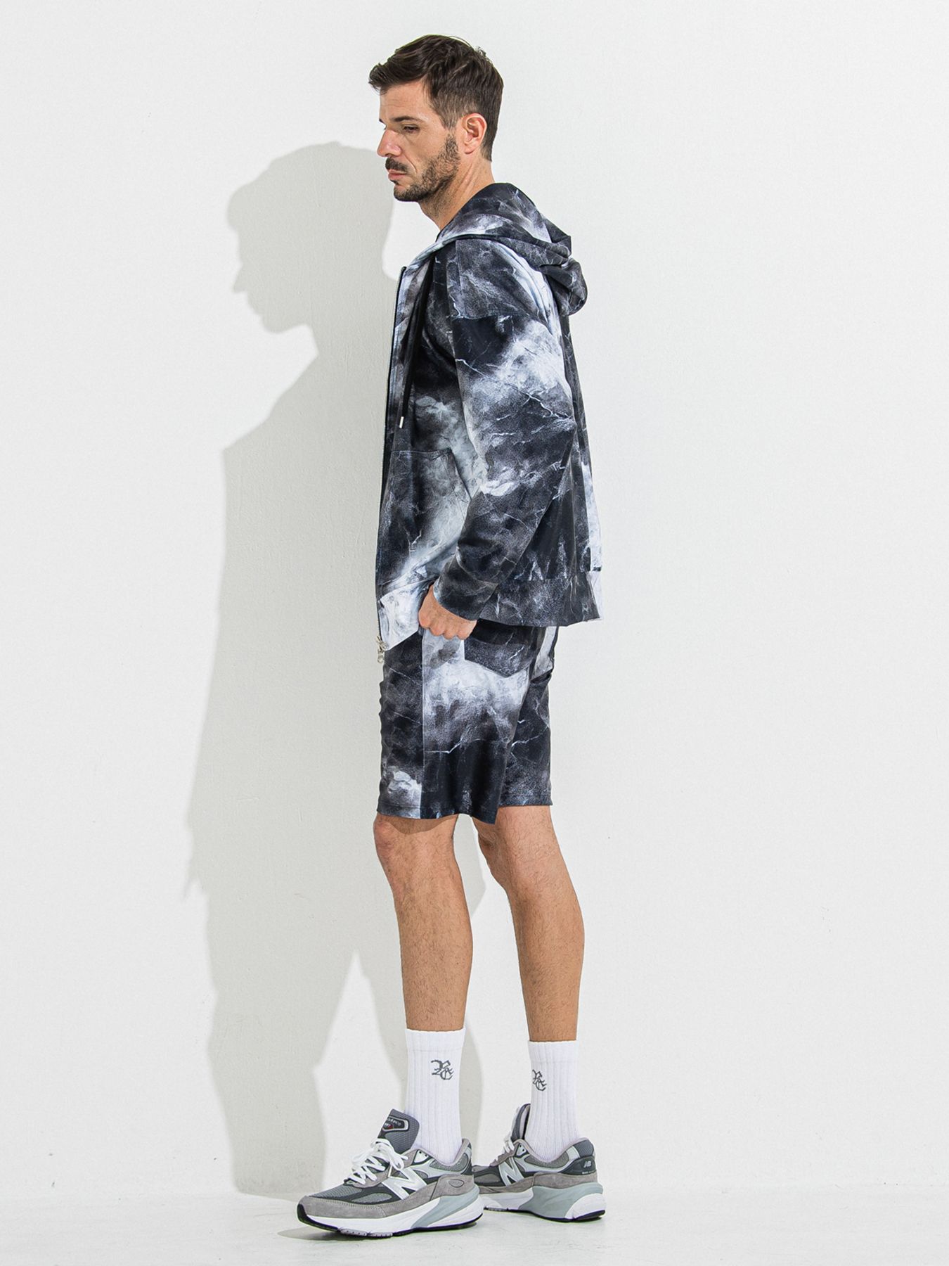 【予約品 】RASH SHORTS / ラッシュガード ショーツ / マーブルブラック