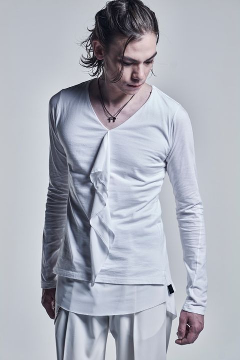 《予約品》 LayeredFrillT-Shirts Jersey / White&White 【kiryuyrik】 6月入荷予定