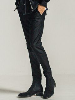 《予約9月1日18時締め》 PAT TIGHT EASY PANTS  / カシミアウールタイトパンツ / ブラック