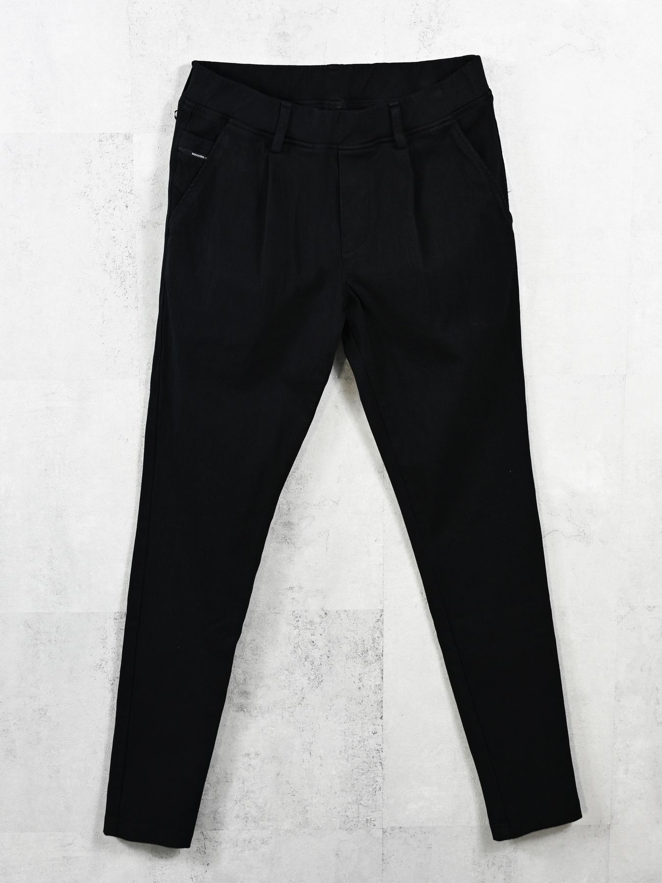 【予約品 】DENIM JERSEY CHRIS EASY TUCK PT / デニムジャージクリスイージータックパンツ / ブラック