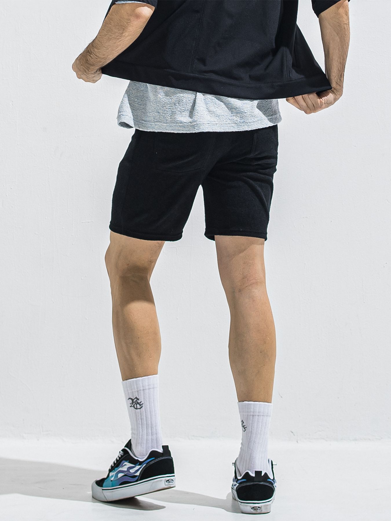 【予約品 2月15日(日) 18:00 締切】VINTAGE PILE SHORTS / パイルショートパンツ / ブラック