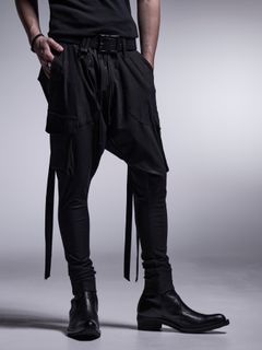 【予約品 7月13日(日) 締切】Sarrouel Pants / ハイテンションジャージ サルエルカーゴパンツ / ブラック