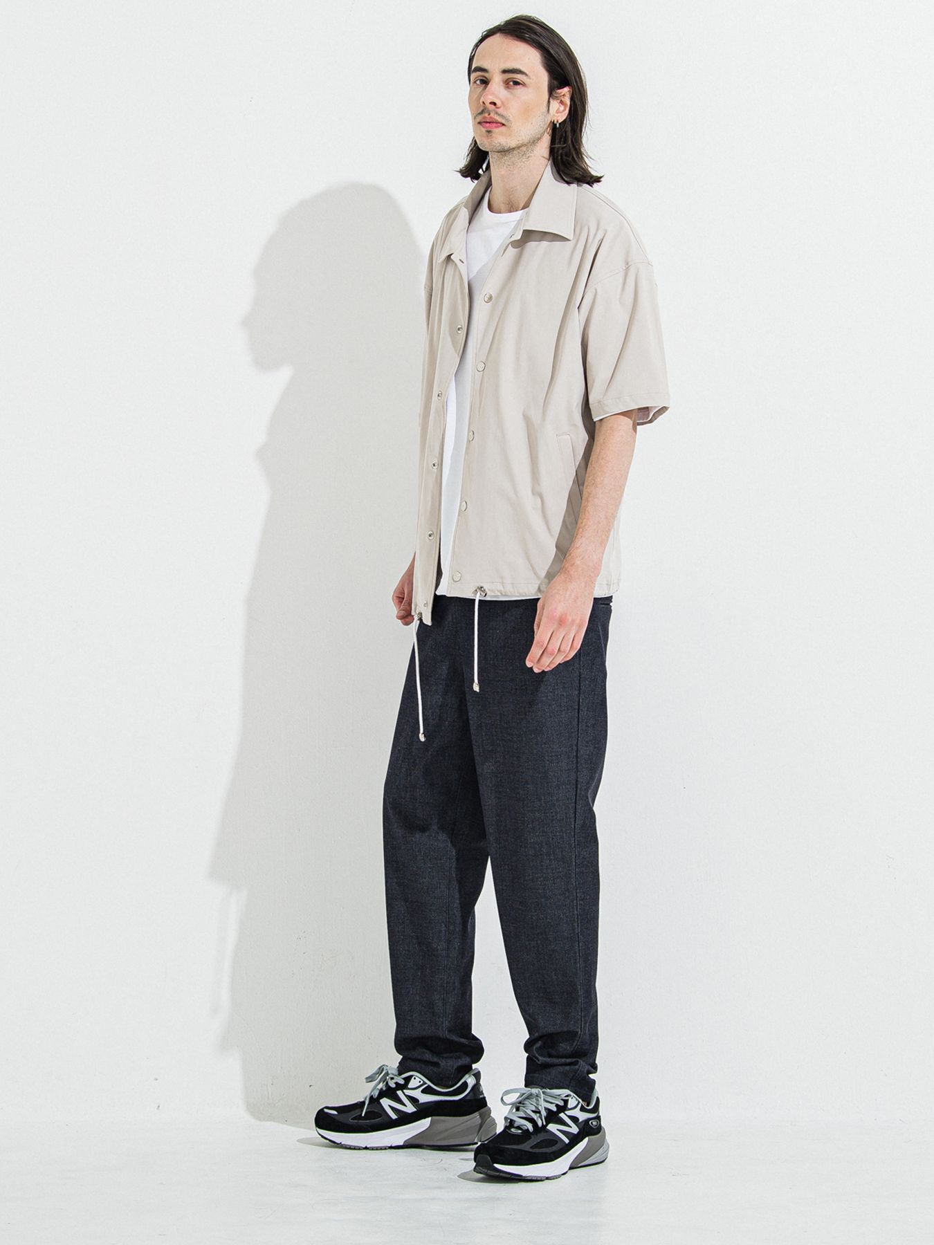 【予約品 】NYLON HALF COACH JACKET / グレージュ