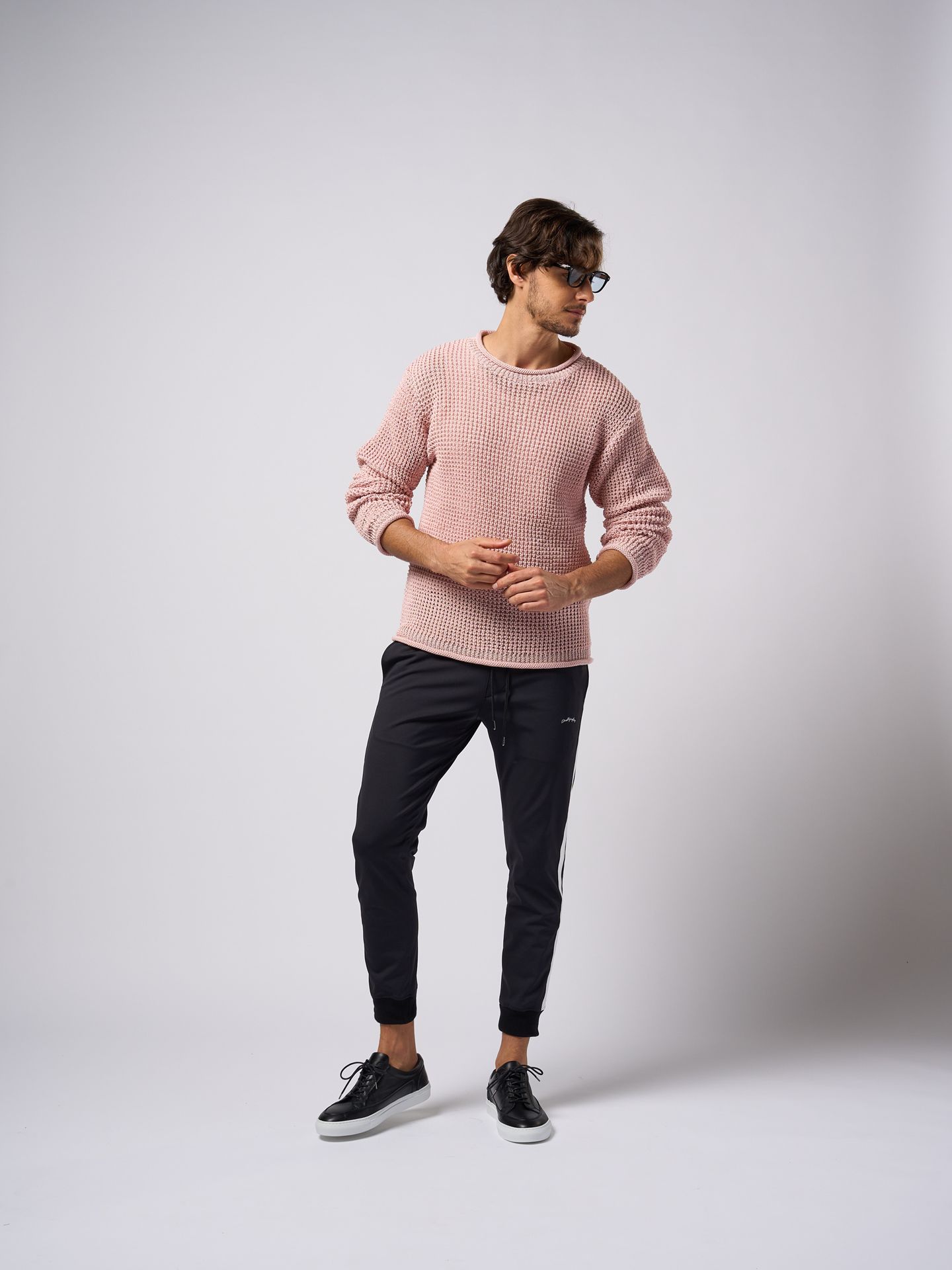 【予約品9月19日 10時締め】 GIMA roll crew knit / クルーネックニット / ピンク