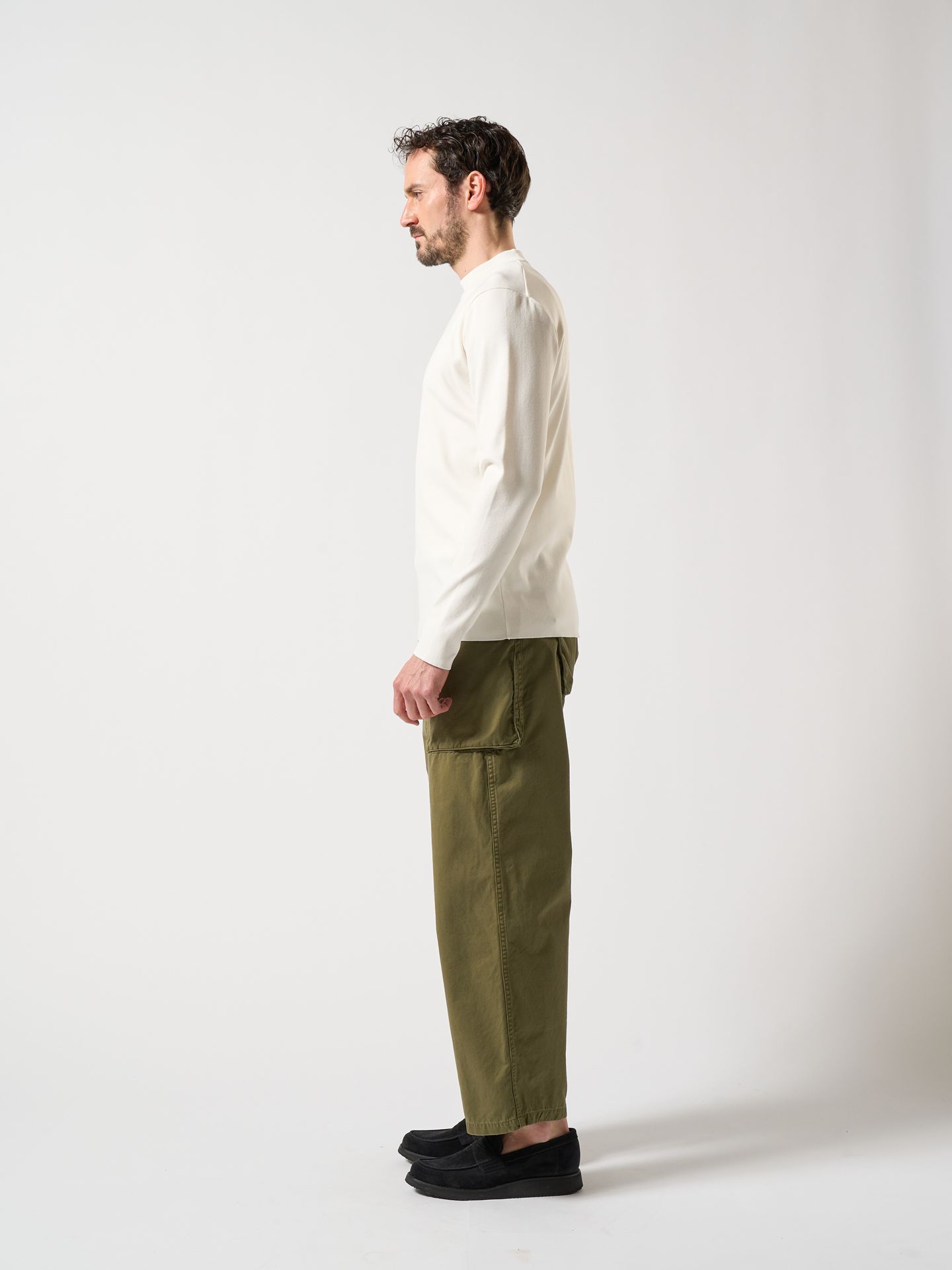 【予約品】 ct surf mock L/S / モックネックTシャツ / ホワイト