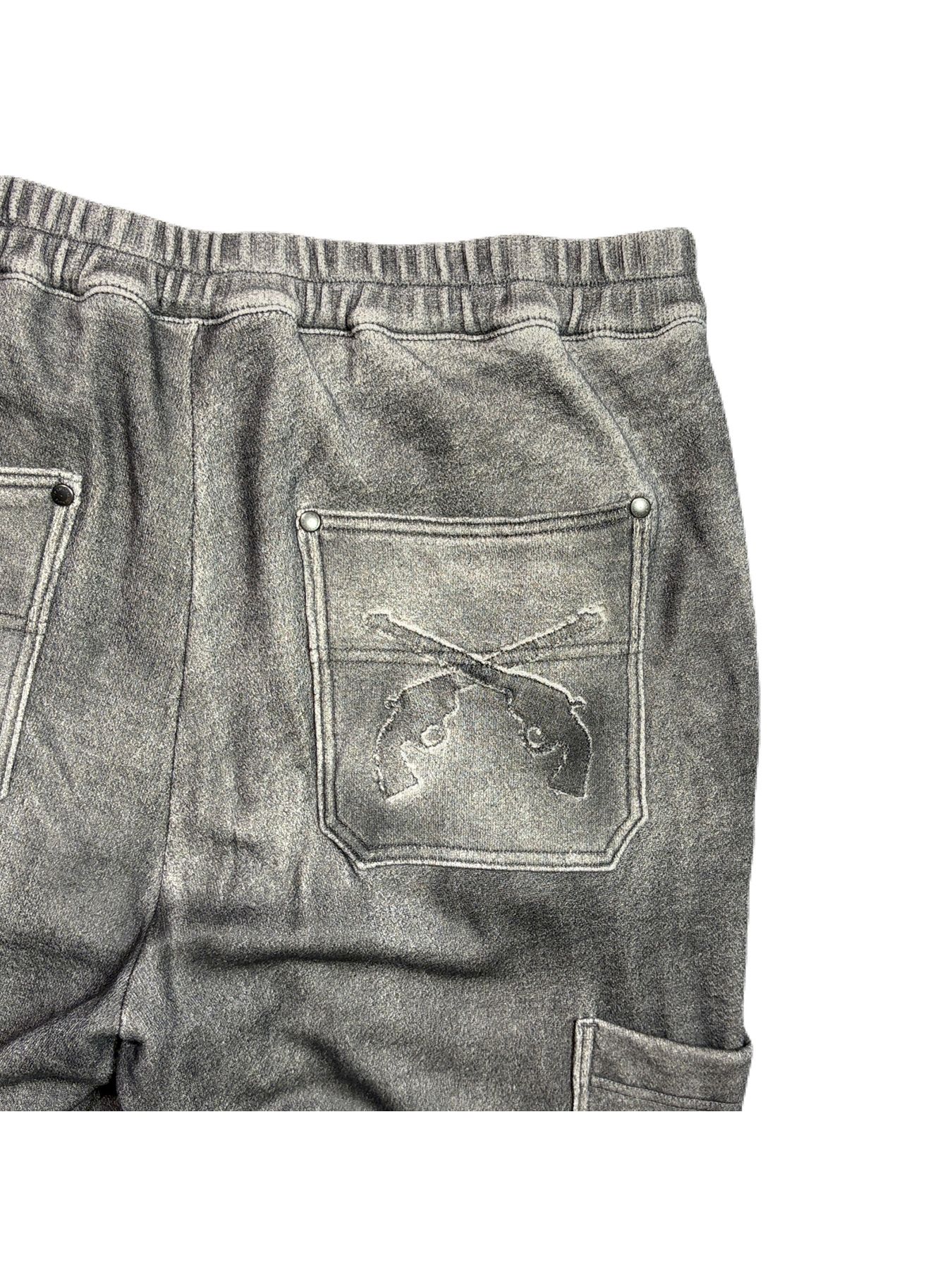 【予約品 3月9日(月) 18:00 締切】FOIL PRINT PANTS / 箔プリント ダブルニー スウェットパンツ  / グレー