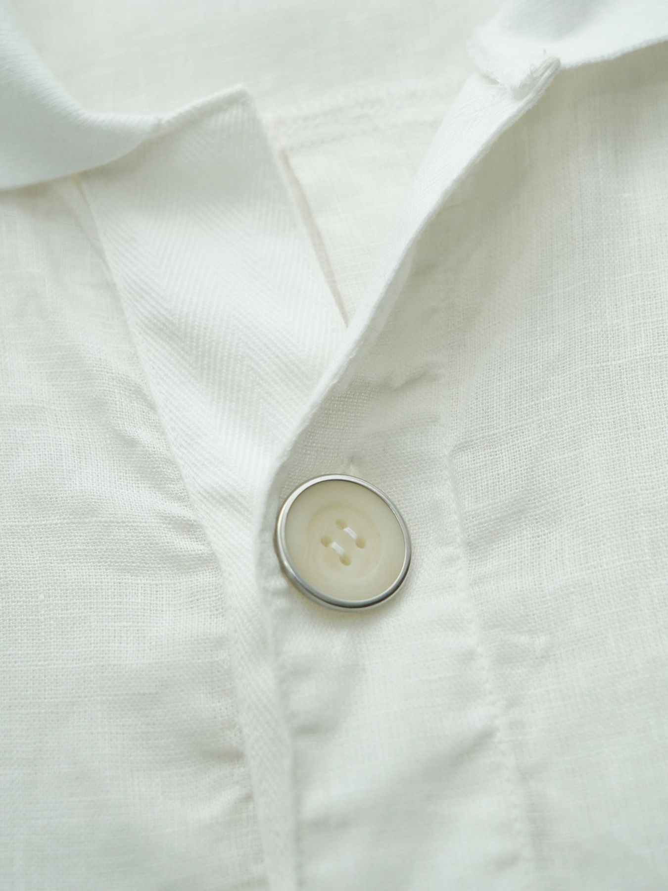 【予約品 11月23日(日) 締切】LINENSHEER POLO / リネン ポロシャツ / WHITE