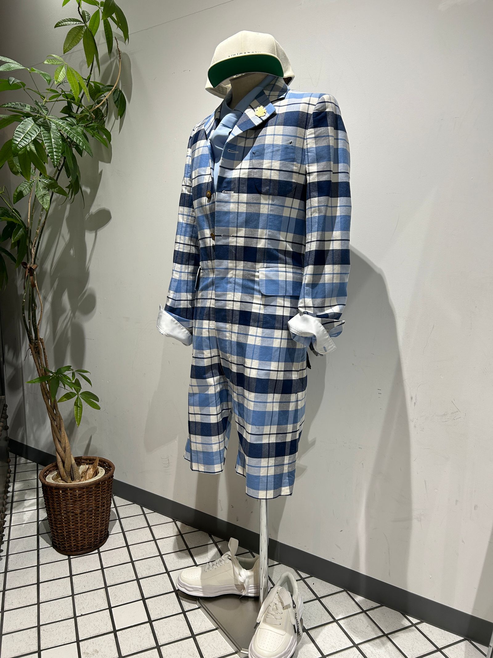 テーラーメイドジャケットつなぎ チェック1点物 /アレフルード +CAPサービス