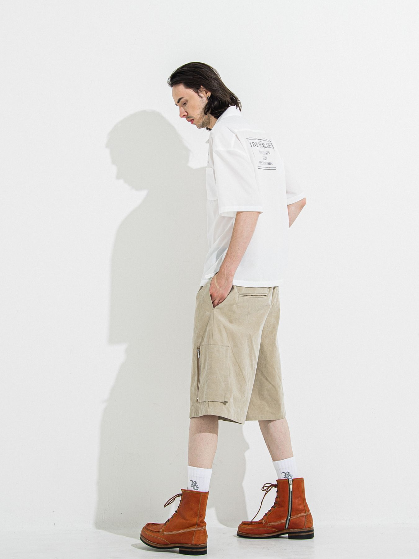 【予約品 】ZACK HALF SHIRT / ザックハーフスリーブシャツ / ホワイトプリント