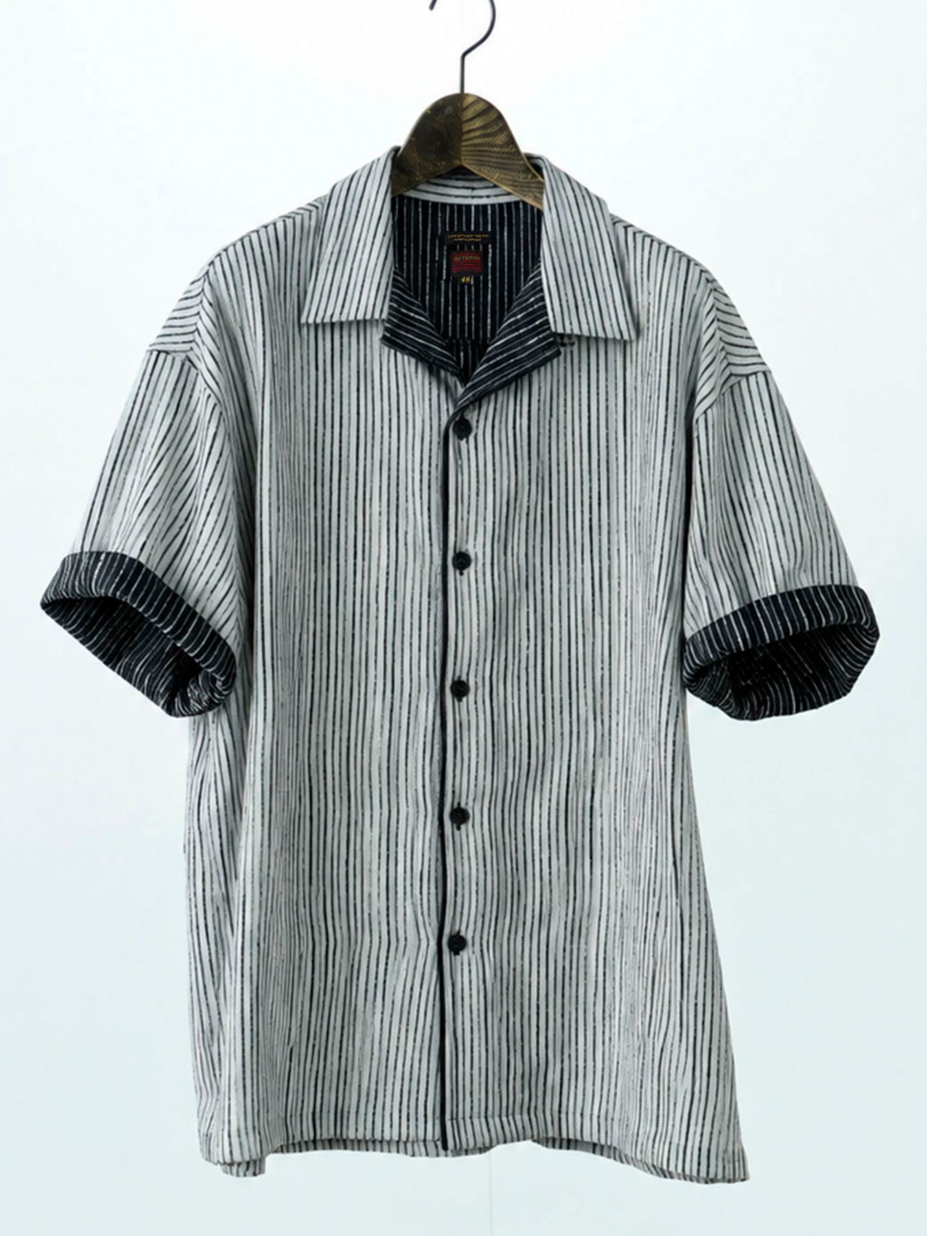 【予約品 11月9日(月) 締切】WAVESTRIPESHIRT / ジャガードストライプシャツ / グレー