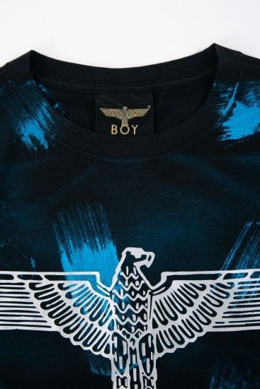 BRUSH DYE EAGLE T-SHIRTS/ ブルー 【BOY LONDON】