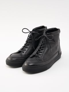 【予約品】 back zip sneaker /ハイカットスニーカー / ブラック