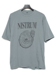 【予約品 9月27日(日) 締切】30/-ナチュラルソフト天竺 クルーネック ハーフスリーブ プリント ワイドTシャツ / SAND GREEN