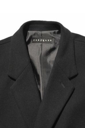 S100'S MELTON COAT コート / BLACK 【roarguns】
