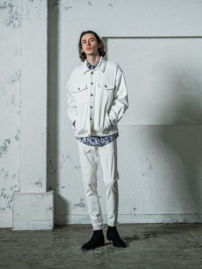 《予約11月17日19時締め》 MICK DENIM JERSEY / ジャージパンツ / ホワイト