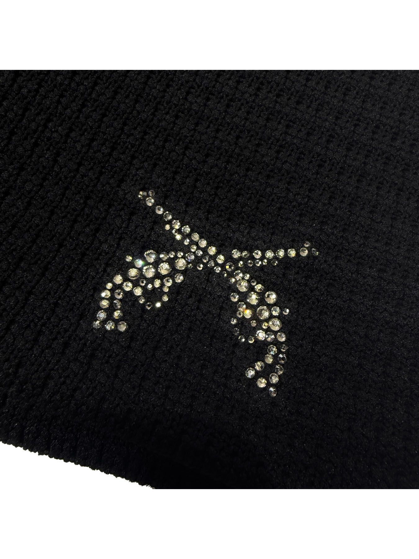 【予約品 3月9日(月) 18:00 締切】CROSSGUN CRY BEANIE / クロスガン クリスタル ビッグワッフルビーニー / ブラック