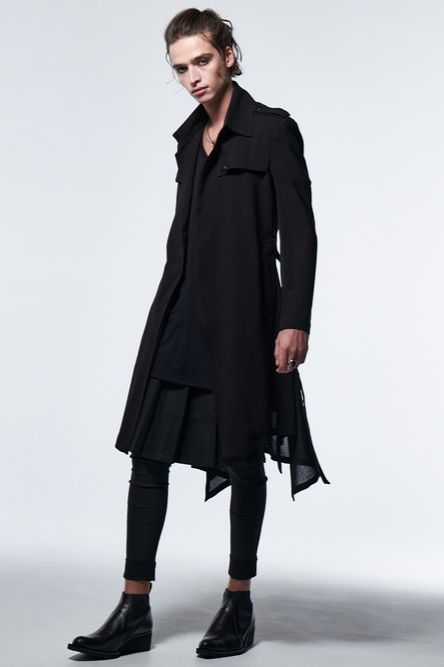《予約品》 UnconSingleTrenchCoat / ブラック 【kiryuyrik】 2023年5月以降入荷予定