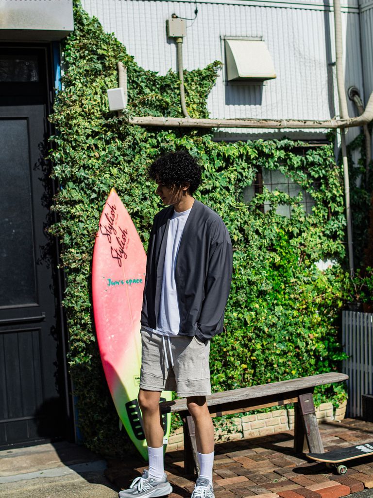 《予約品3月3日18：00締め》 RUSH  OVER  NO COLLAR JK / カーディガンジャケット / チャコール