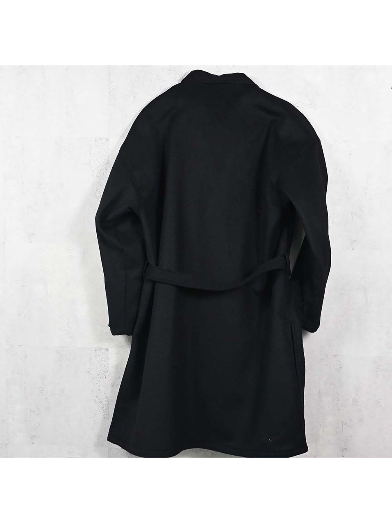 【予約品 】GOWN OVER COAT / ガウンオーバーコート / ブラック
