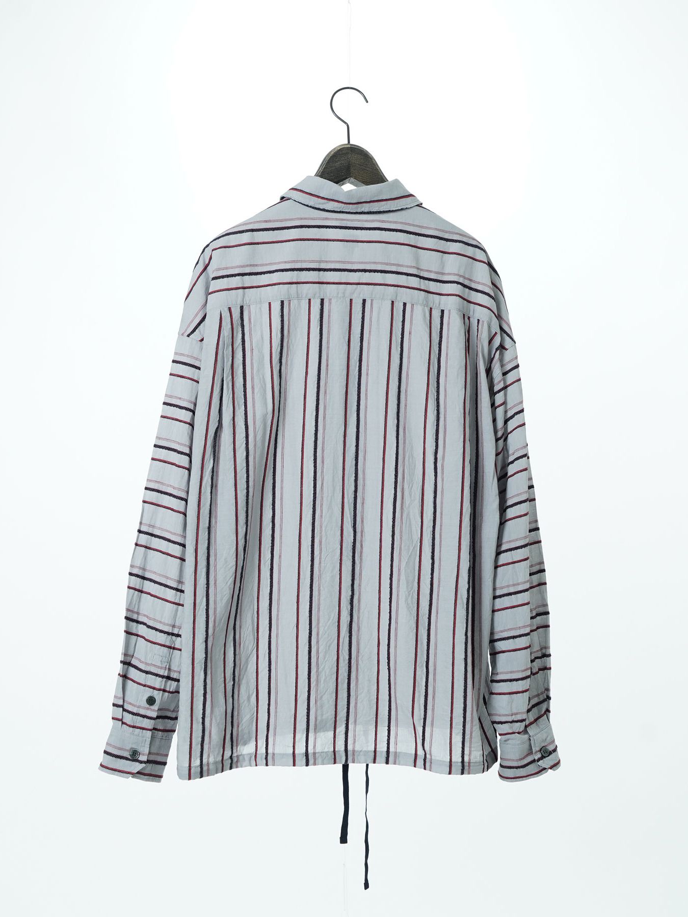 【予約品 2月1日(日) 締切】BORDERPULLOVER / オーバーサイズ プルオーバーシャツ / グレー