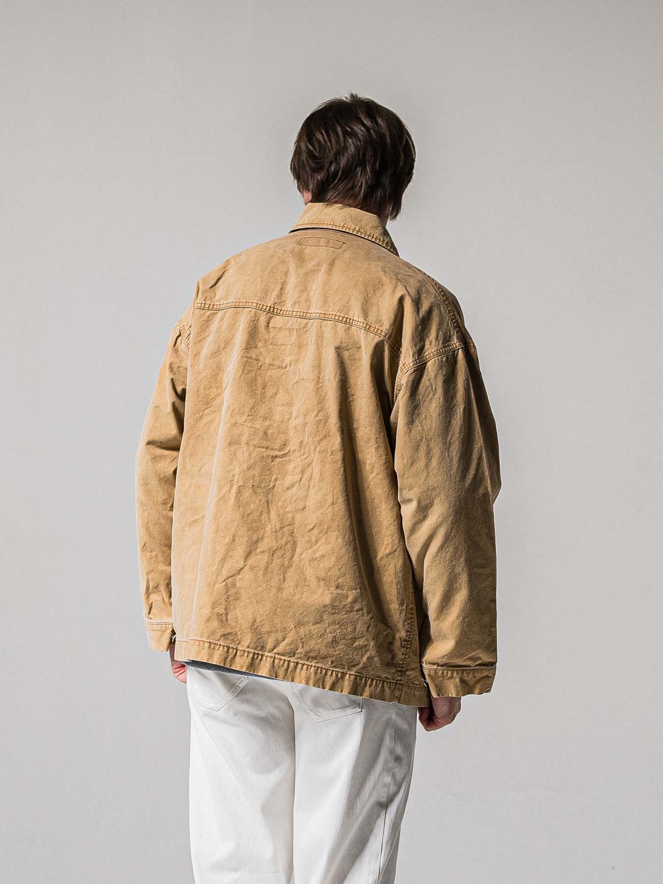 【予約品 11月16日(日) 締切】RC COVER ALL / ミリタリーキャンバス カーバーオールジャケット / ダークブラウン