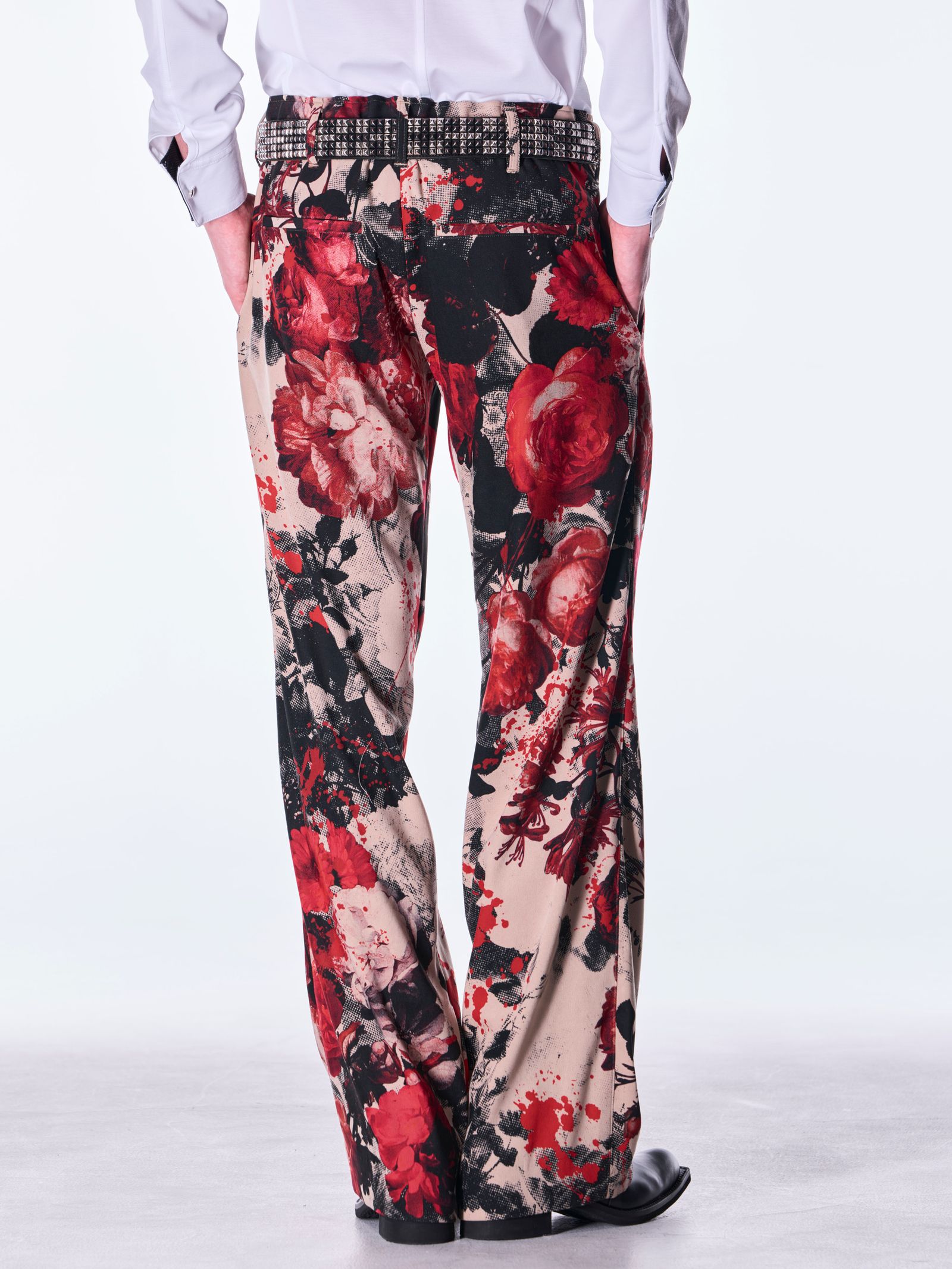 【予約品 6月29日(月) 締切】Beige Flora Wide Slacks / ワイドスラックス / ベージュ