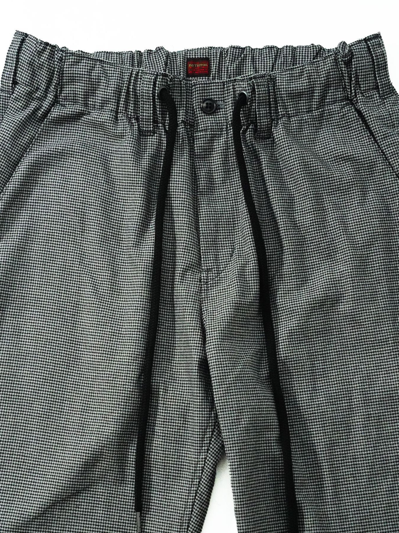 【予約品 6月2日(月) AM10時 締切】ZEUSSTRETCH / ワイドトラウザーズ / 千鳥グレー